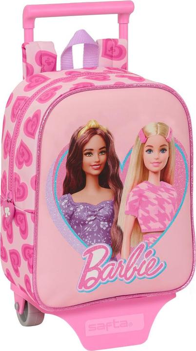 Barbie Schulrucksack mit Rädern Love Rosa 22 x 27 x 10 cm