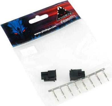 Produktbild Phobya ATX Power Connector 4Pin Stecker, 2 Stück