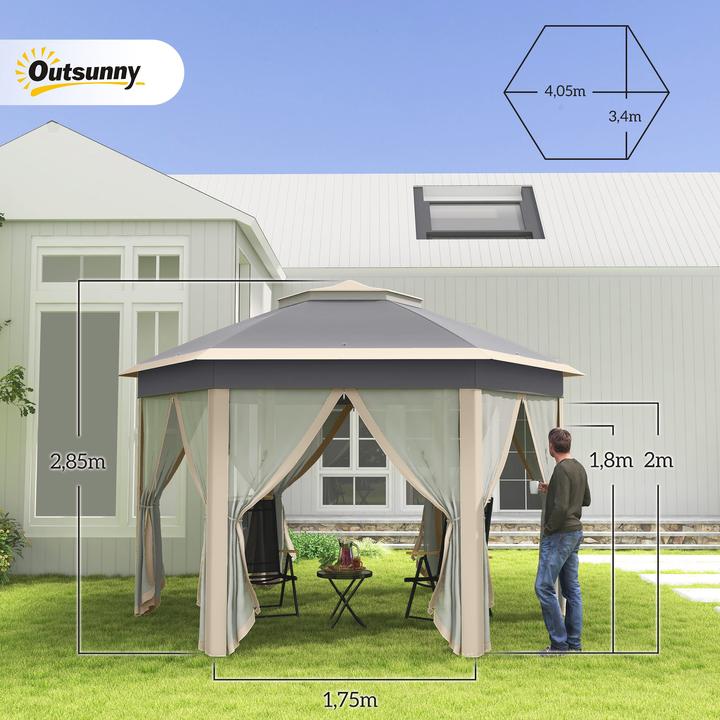 Actual product image Outsunny Folding pavilion with carrier bag (405 cm, 405 cm)