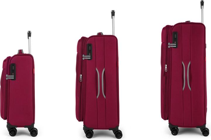Actual product image Gabol Zambia 4-wheel suitcase set 3-piece with stretch fold (208 l)