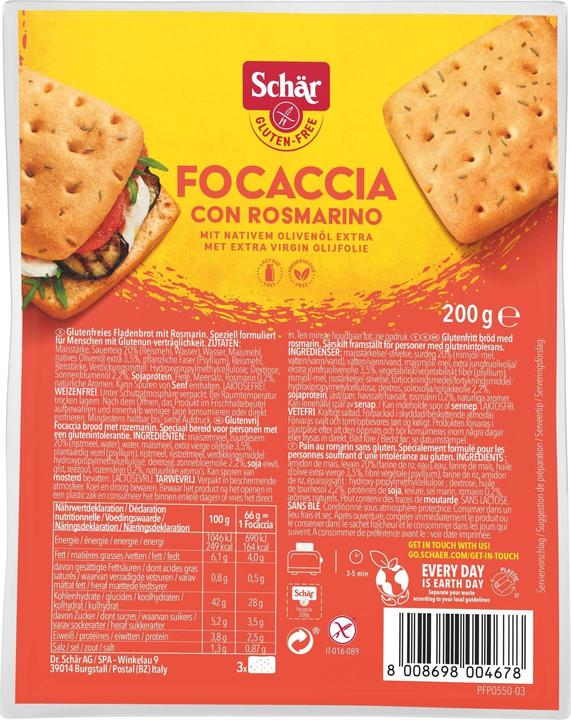 Schär Focaccia mit Rosmarin (200 g)