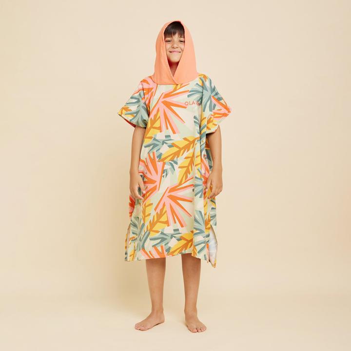 Produktbild Olaian Surf-Poncho Kinder 135–160 cm 550 Jungle koralle