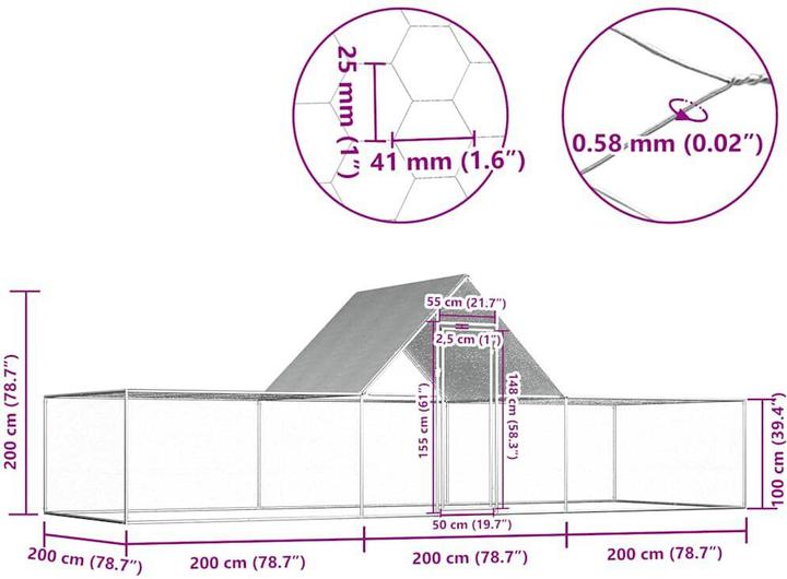 Actual product image vidaXL Hühnerstall