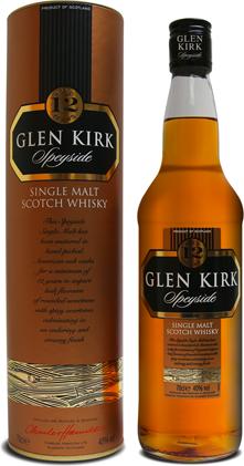 Glen Kirk 12 Years Old Single Malt Scotch Whisky 40% Vol. 0,7l in confezione regalo (Single Malt)