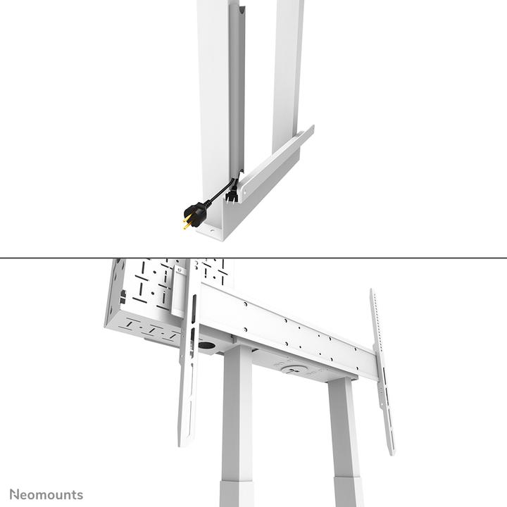 Immagine prodotto Neomounts Supporto da parete motorizzato con scatola di immagazzinaggio da 10 cm Ruote VESA 100x100 fino a (110 kg, 55" - 100")