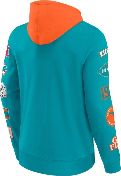 Immagine prodotto Fanatics Felpa con cappuccio Miami Dolphins NFL Sleeve Prints - 3XL (3XL)