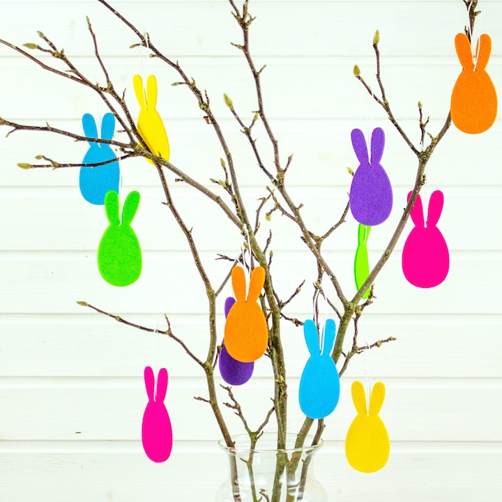 Immagine prodotto Papierdrachen Coniglietti di feltro di Pasqua (12 x)