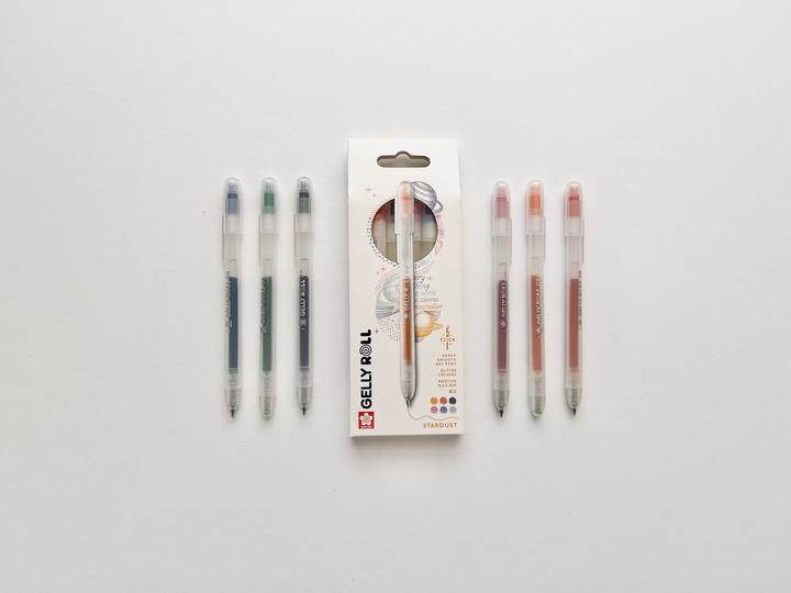 Productafbeelding Sakura Gelly Roll Retractable Classic Gelschreiber transparent 0,45 mm, Schreibfarbe: farbsortiert (Blauw, Groen, Lila, Oranje, Rood, Roze, 1x)