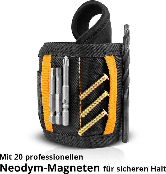 Actual product image Stahlwerk Magnetic wristband set of 2 for DIY enthusiasts to attach to the wrist (2 x)