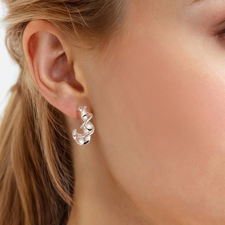 Actual product image Yokoamii Ladies hoop earrings - 36290 (Metal alloy)