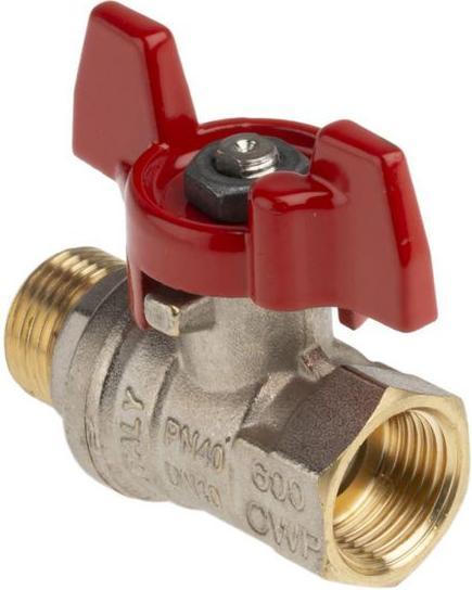 RS PRO BSPP 9.53mm Kugelventil aus Messing 40bar 580psi