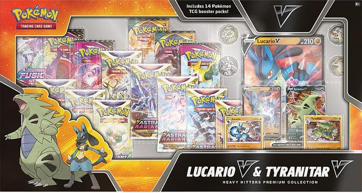 Produktbild Pokémon Lucario V & Tyranitar V Heavy Hitters Premium Collection Box (Englisch, Box Set & Collection)