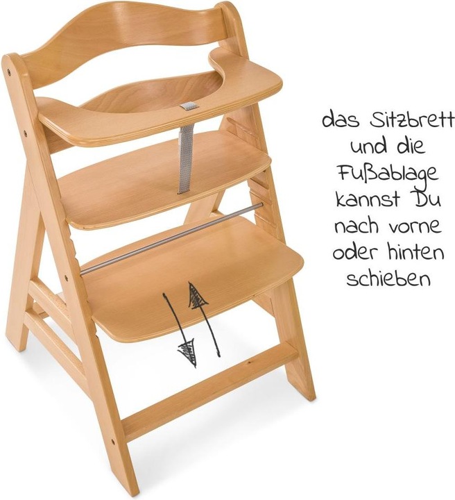 Produktbild Hauck Hochstühle Hochstuhl Alpha Plus Natur - im Sparset inkl. (Hochstuhl Sitzerhöhung)