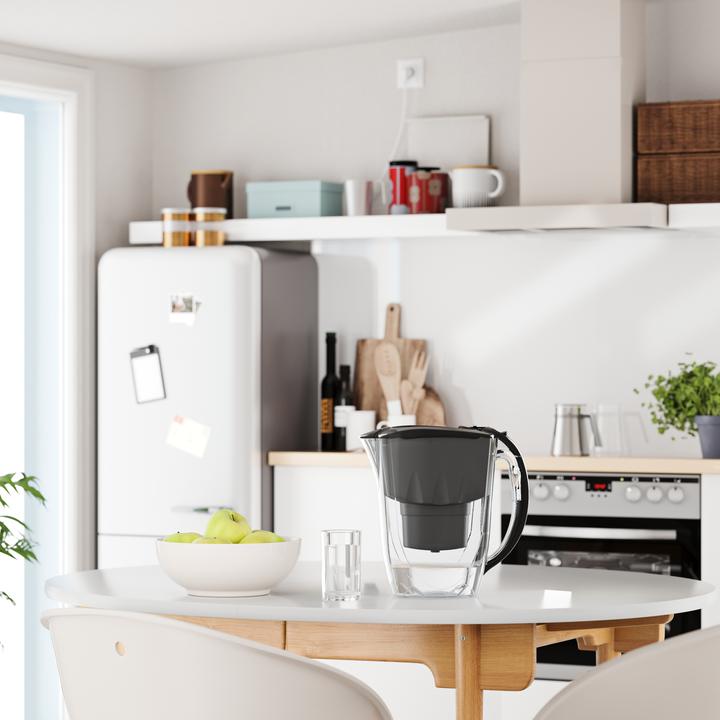 Produktbild Aquaphor Filter jug Amethyst 2.8 l with timer + B25 Maxfor plus water filter cartridge, juodas (2.80 l)