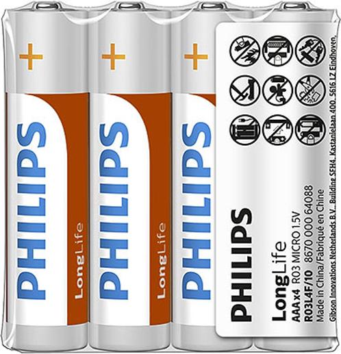 Philips Batteria R03L4F/10 (1 pz., AAA)
