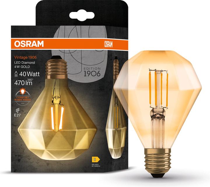 Produktbild Osram Vintage 1906 Led Special Shapes (E27, 4.50 W, 470 lm, 1 x, E)