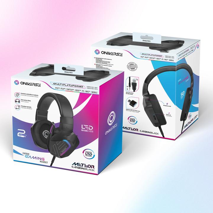 Image du produit Oniverse Gaming Headset Meteor - Carbon Black (Filaire)
