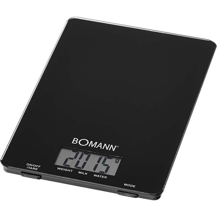 Bomann KW 1515 CB Arbeitsplatte Quadratisch Elektronische Küchenwaage, Küchenwaage, Schwarz