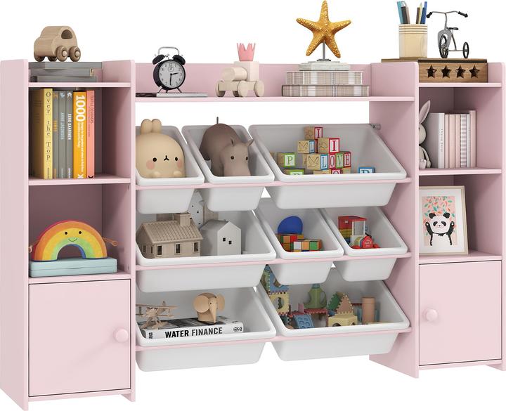 Aiyaplay Kinderregal MDF, Stahl Rosa