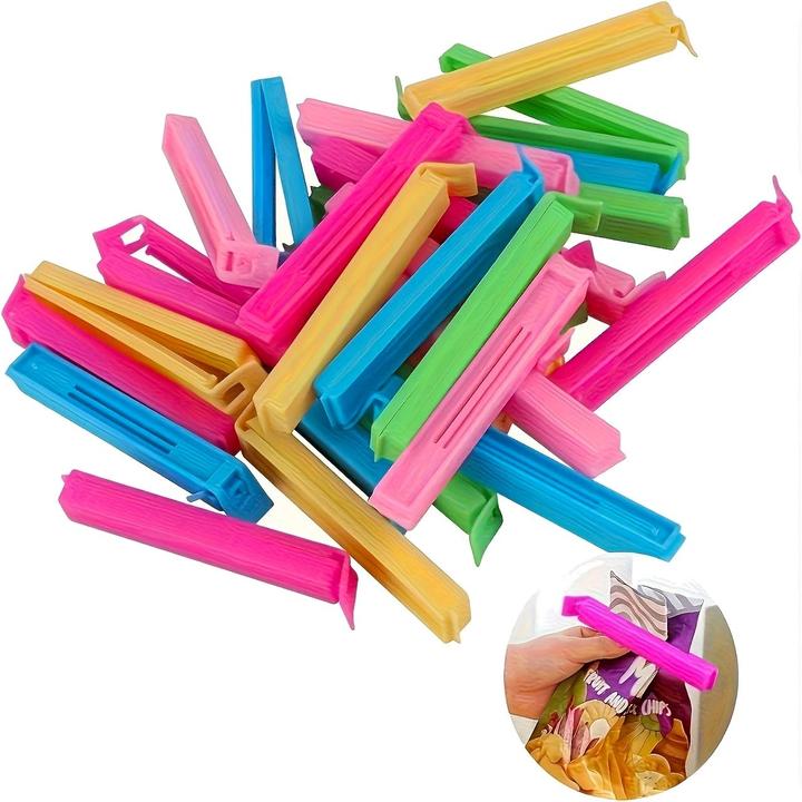 Immagine prodotto PhoneLook Lebensmittelverschlussclips für flexible Silikontüten (10er Set) farbig (10 x)