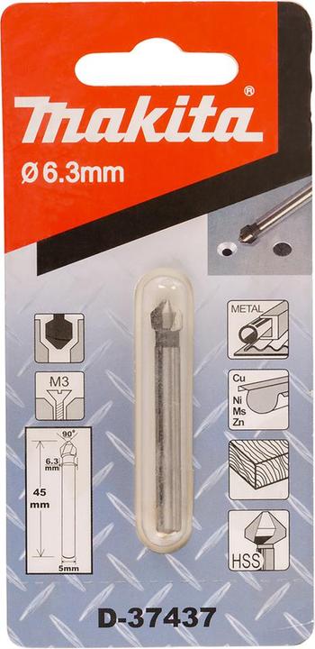 Actual product image Makita Countersink 6.3x45x5mm (6.3 millimetres)