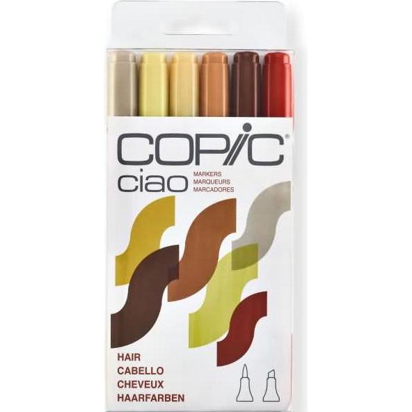 Copic, Marker, Allround-Marker Ciao Set -Hair- VE=6 Stifte (Grau, 6 x)