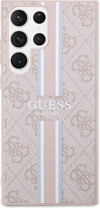 Actual product image Guess 4G Stripe Case for Samsung Galaxy S23 Ultra - pink (Samsung Galaxy S23 Ultra)