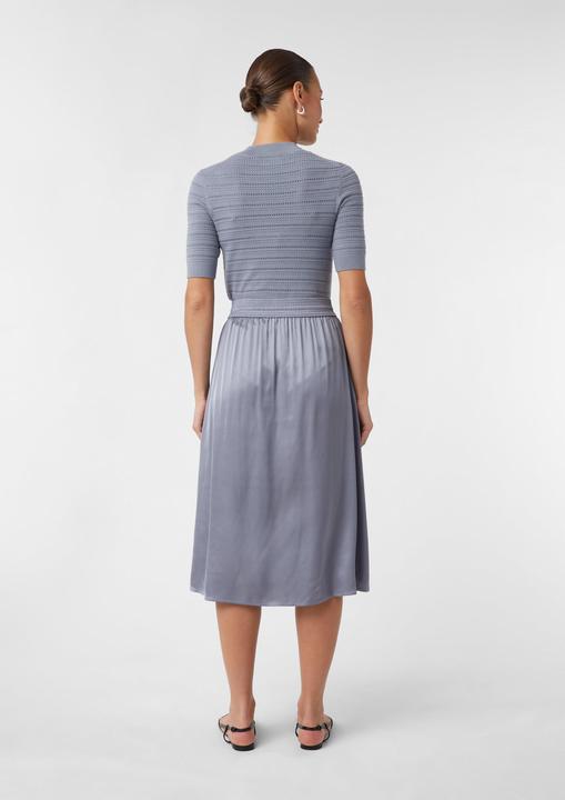 Produktbild Comma Rock Midirock aus Satin mit Elastikbund und Bindeband (46)