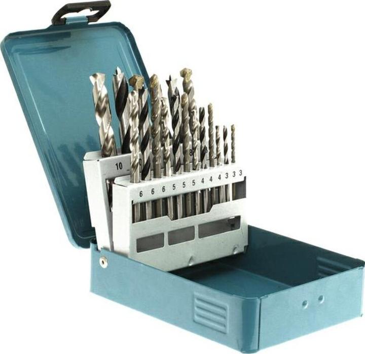 Image du produit Makita Assortiment universel de forets 18 pcs. (10 mm, 3 mm, 4 mm, 5 mm, 6 mm, 8 mm)