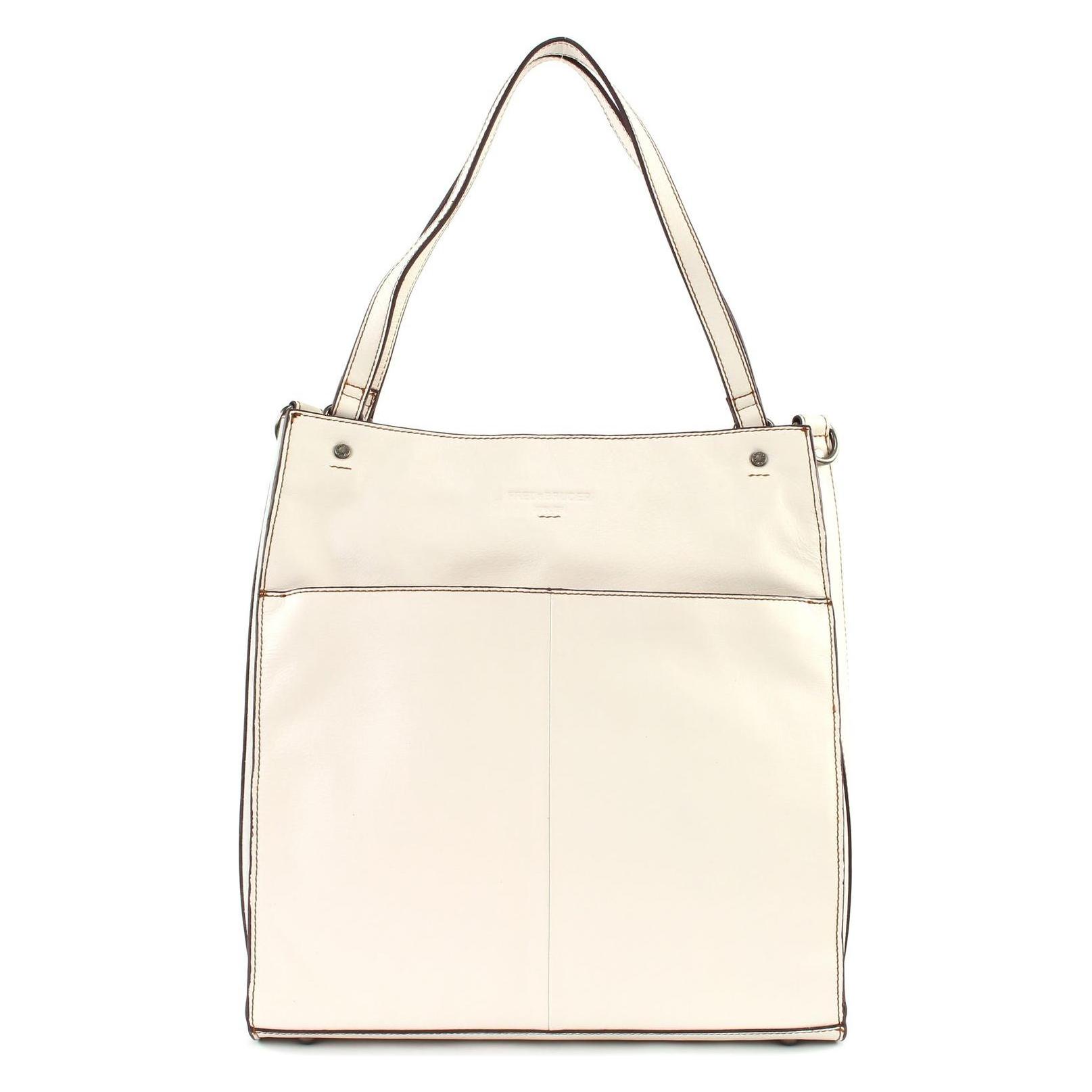 FredsBruder, Damen, Handtasche, Atelier Harmonielehre, Beige, Weiss