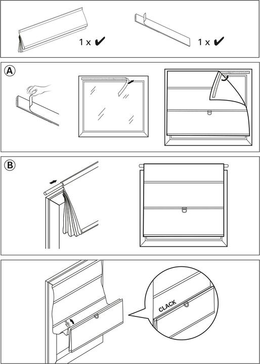 Actual product image Gardinia EASYFIX roman blind magnetic (70 x 140 cm)