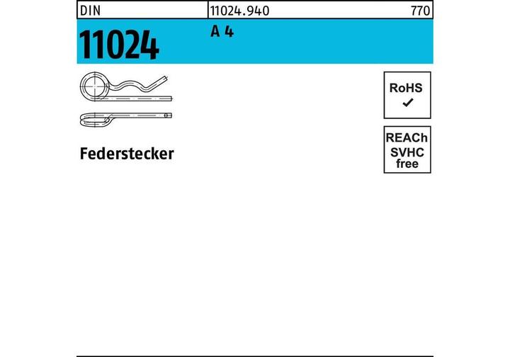 Actual product image Cotter pin DIN 11024 8 / 45.1-56 A 4