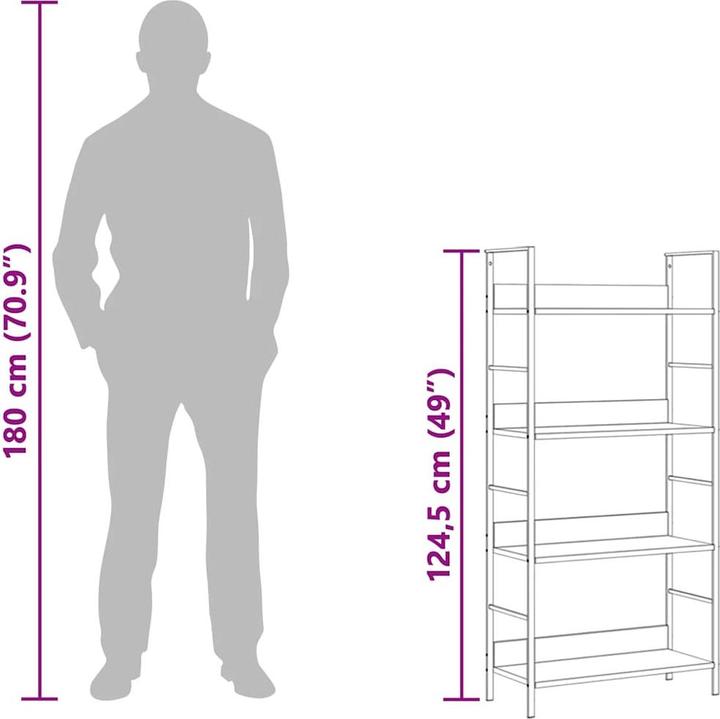 Immagine prodotto vidaXL Standregal (27.60 x 27.60 x 124.50 cm)