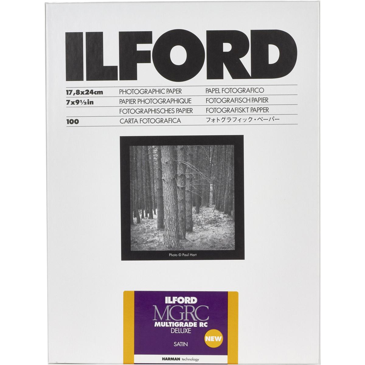 Ilford 1x100 MG RC DL 25M 18x24 (190 g/m², 18 x 24 cm, 100 x), Fotopapier, Schwarz