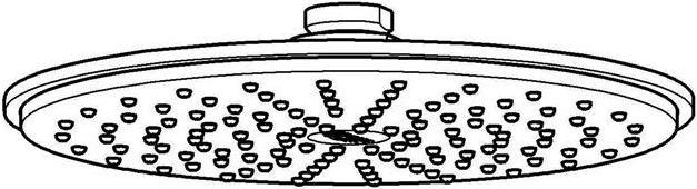 Actual product image Grohe Overhead shower RAINSHOWER C 210 d= 210mm mo wh (1 Beam type, 18 l/min)