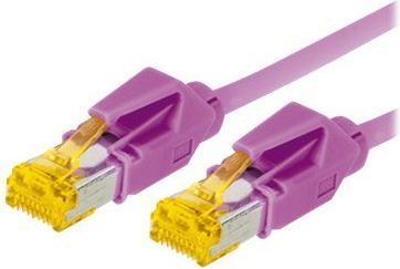 Actual product image Tecline Patch cable S/FTP, PiMF, Cat 6a, ericaviolet, 5.0 m For 10 Gigabit/s, halogen-free, with Draka (S/FTP, CAT6, 5 m)