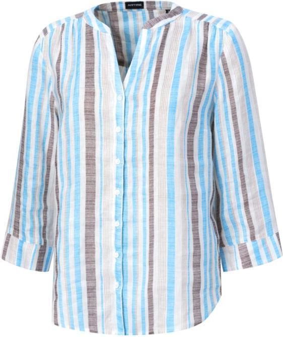 Immagine prodotto Artime Damen Leinenbluse mit 3/4-Ärmel (M)