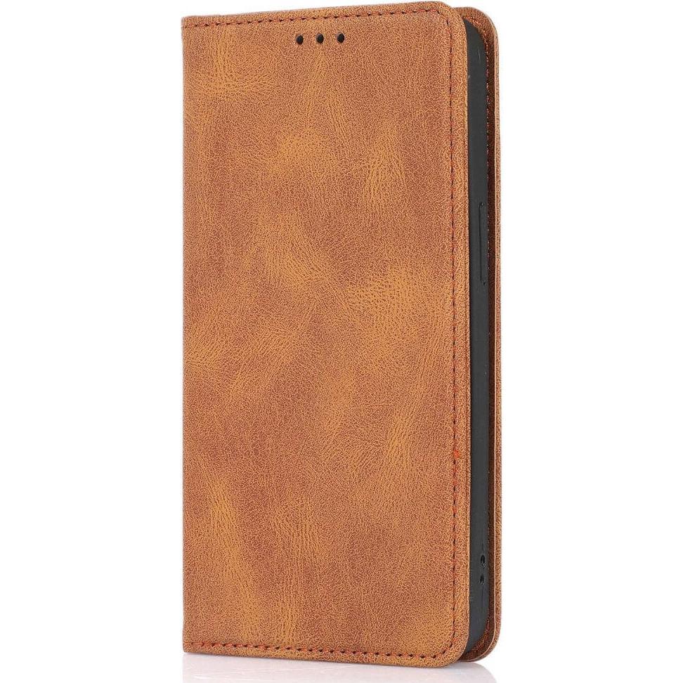 Cover-Discount iPhone 15 Pro Max - Vintage Flip Case Hülle braun (Apple iPhone 15 Pro Max), Smartphone Hülle, Braun
