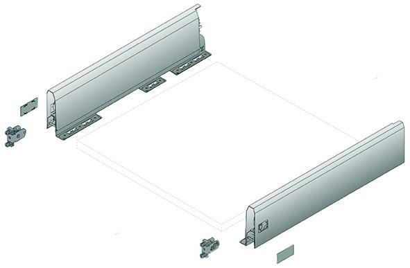 Actual product image Hettich Flexible drawer sets ArciTech, silver