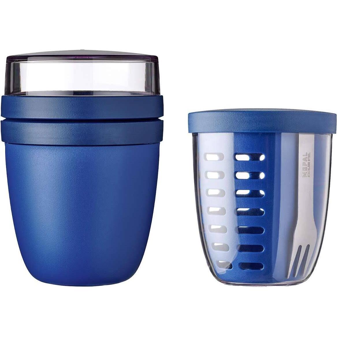 Mepal Ellipse Lunchpot mit Fruitpot, Lunchbox, Blau