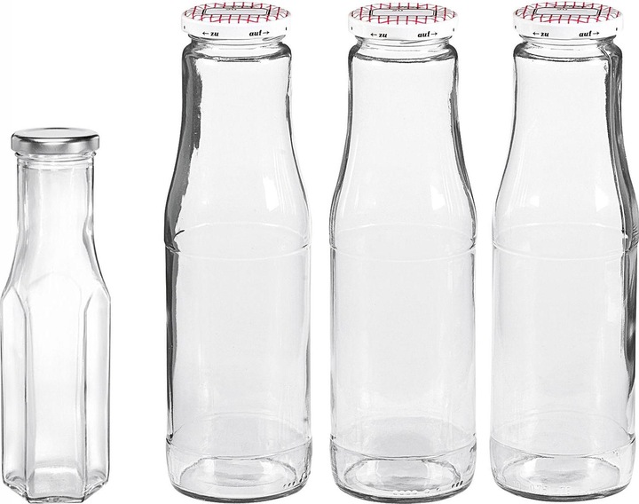 Emsy Bottiglia di succo con coperchio TO da 53 mm 750 ml confezione da 3 (3 pz., 0.75 l)