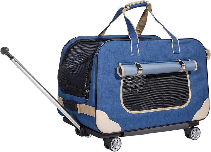 Image du produit Petemoo Fahrbare Tragebox mit Rollen und Teleskopstiel (Chien, Chat, Pliable)