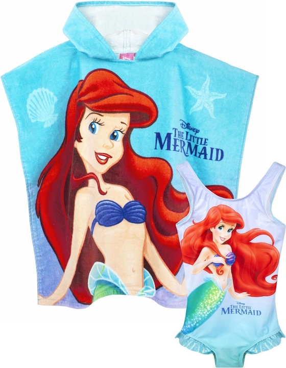 Produktbild The Little Mermaid Badeanzug und Poncho Set Mädchen (122)