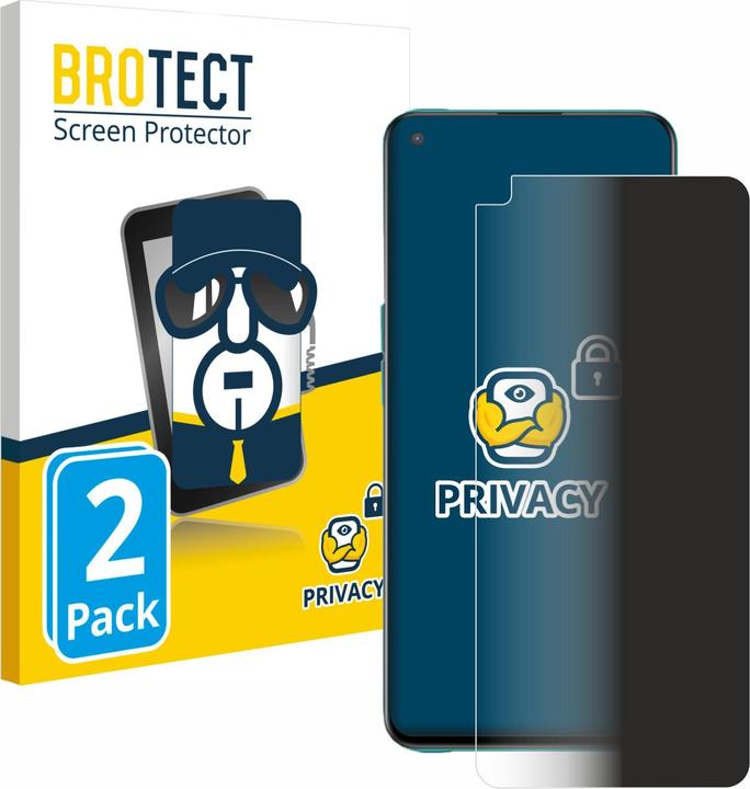 Actual product image BROTECT Anti-spy privacy film Blue light protection film (2 Piece, OnePlus North CE 5G)