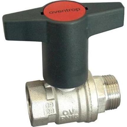 Oventrop, Accessori per installazione sanitaria, OV Valvola a sfera con maniglia a T Optibal PN 16 ottone DN 25, 1 pollice