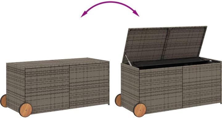 Actual product image vidaXL Gartentruhe mit Rollen 283L