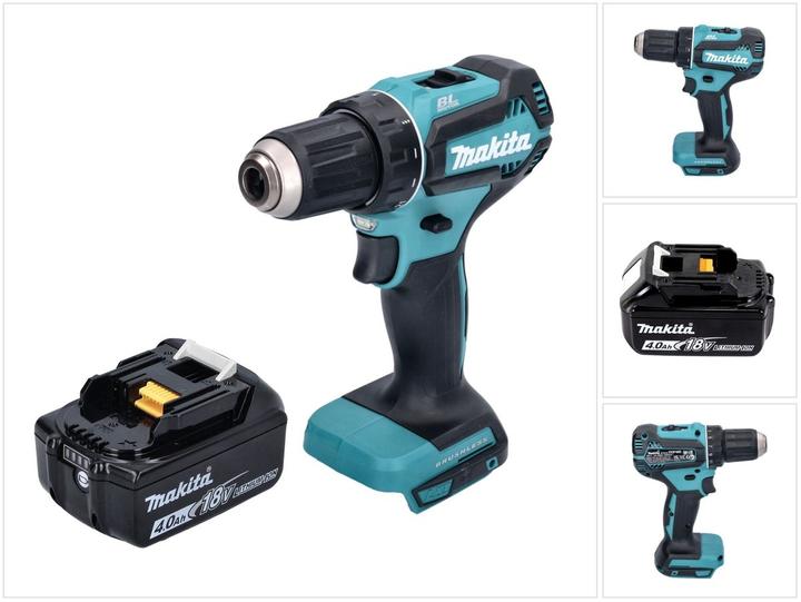 Actual product image Makita DDF 485 M1 Cordless drill driver 18 V 50 Nm Brushless + 1x rechargeable battery 4.0 Ah - without (Rechargeable battery operated)