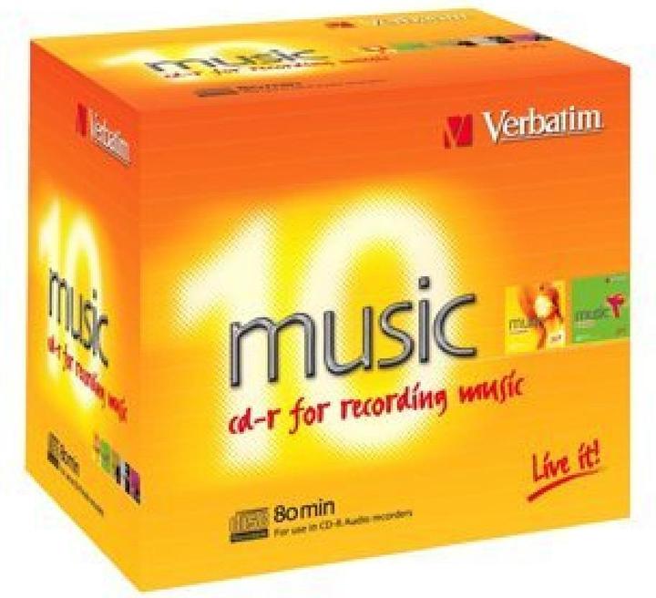 Actual product image Verbatim Audio CD-R, 700MB/80Min, 16x (10 x)
