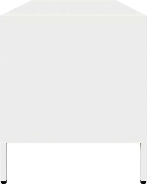 Produktbild vidaXL TV Schrank Lowboard Fernsehschrank Fernsehtisch Weiss Kaltgewalzter Stahl (135 x 39 x 43.5 cm)