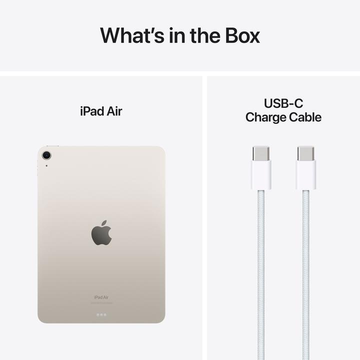 Produktbild Apple iPad Air 11 2024 (M2) (nur WLAN, 11", 128 GB, Starlight)